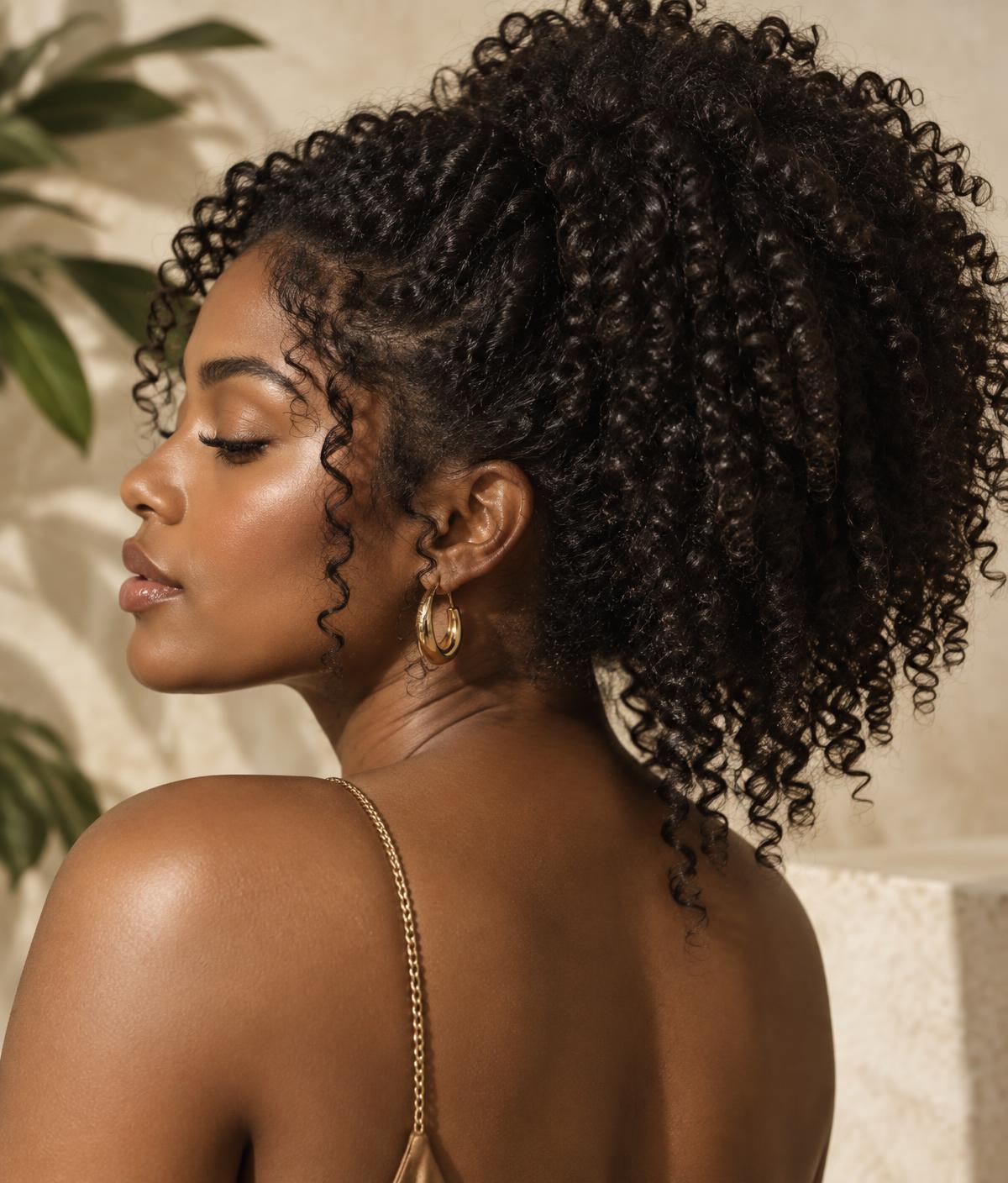 Healthy natural textured hair